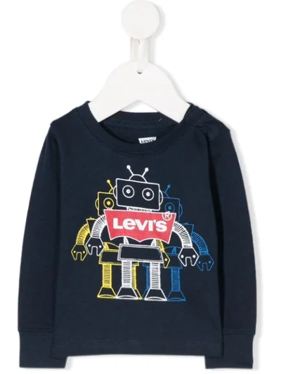 Levi's Babies' Robot Print Sweatshirt In Blue
