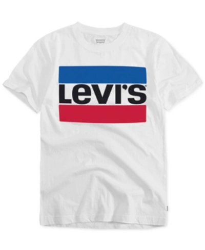 Levi's Logo-print Cotton T-shirt, Big Boys In White