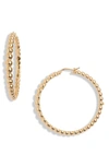 Roberto Coin 18k Yellow Gold Oro Classiz Beaded Hoop Earrings