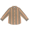 Burberry Kids' Boy's Fredrick Icon Stripe Long-sleeve Shirt, Size 3-14 In Beige