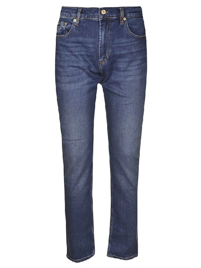Versace Jeans Couture Cropped Jeans In Indigo
