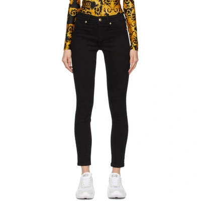 Versace Jeans Couture Mid-rise Skinny Jeans In Black
