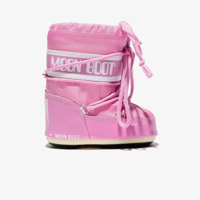 Moon Boot Kids' Logo-print Snow Boots In Pink