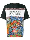 Versace Jeans Couture Floral Print T-shirt In Multicolor