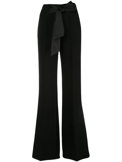 Cinq À Sept Isabel Crepe Pintuck Tie-waist Trousers In Black