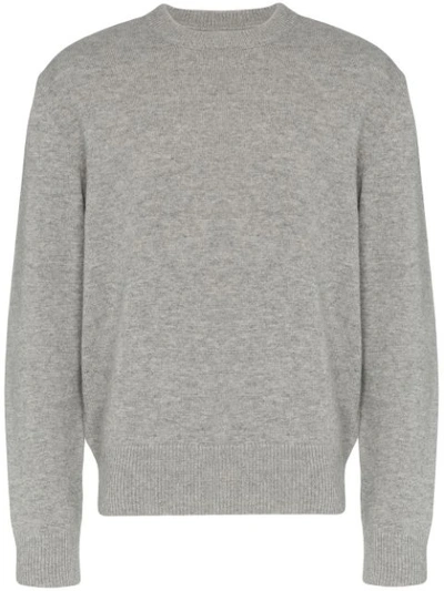 Sunflower Crewneck Wool Sweater In Grey
