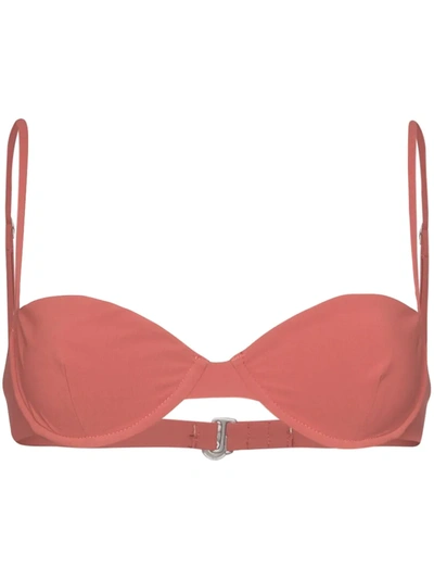 Anemone Balconette Underwired Bikini Top In Red