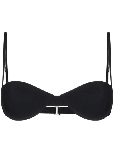 Anemone Balconette Underwire Bikini Top In Black