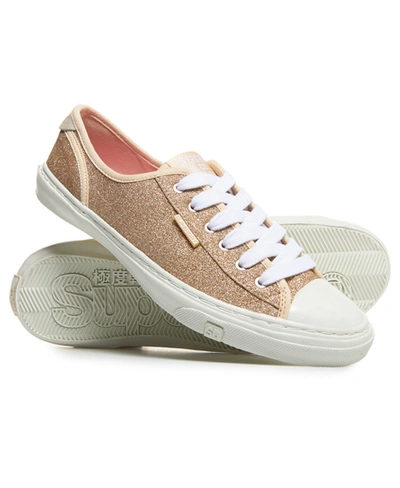Superdry Low Pro Glitter Sneakers In Gold | ModeSens