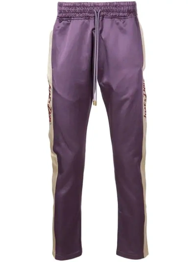 Just Don Purple Satin Side Stripe Tearaway Trousers