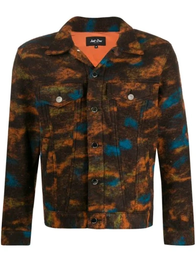 Just Don Multicolored Wool-blend Jacket In Black