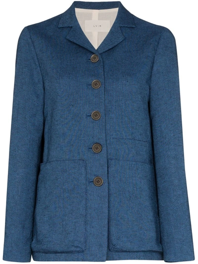 Lvir Oversized Pocket Blazer In Blue