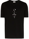 Saint Laurent Satanic Logo Print T In Black