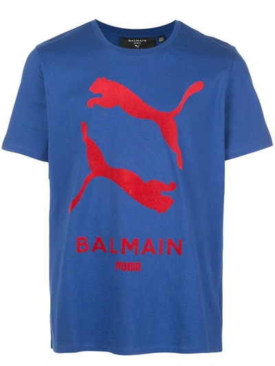 Puma X Balmain T-shirt In Blue