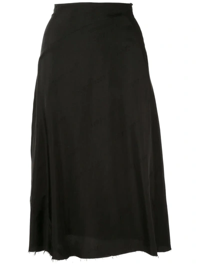 Yang Li Distressed Hem Skirt In Black