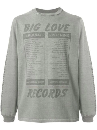 Alyx Big Love Records Crew Neck Top In Green