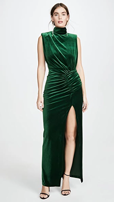 Ronny Kobo Billie Dress In Emerald