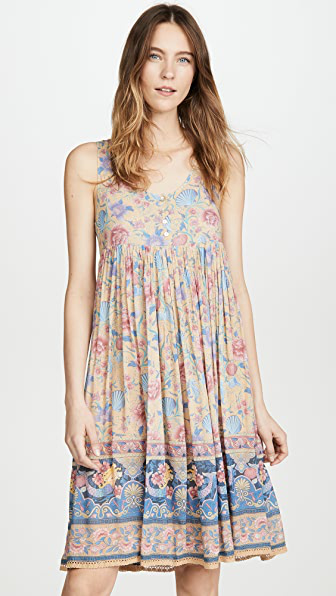 Spell And The Gypsy Collective Seashell Babydoll Midi Dress In Opal ...