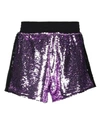 Chiara Ferragni Woman Shorts & Bermuda Shorts Purple Size M Polyester, Polyethylene