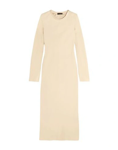 Calvin Klein Collection Long Dress In Beige