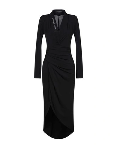 Frankie Morello Midi Dresses In Black