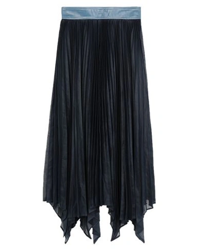 Christian Dada 3/4 Length Skirts In Dark Blue