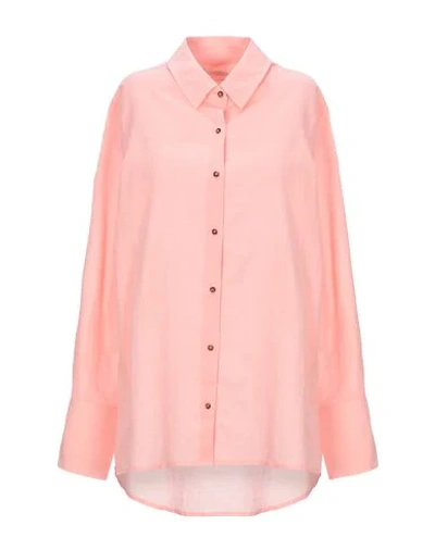 Maison Scotch Shirts In Salmon Pink