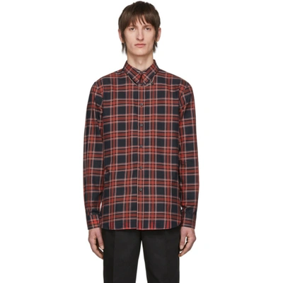 Givenchy Tartan Bejewelled Long Sleeves Shirt In 606 Redblk