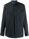 Dsquared2 Textured Printed Detailed Shirt In Black