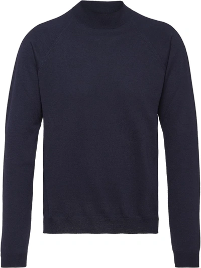 Prada Turtleneck Jumper In Blue
