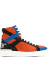 Philipp Plein Money Beast High-top Sneakers In Orange