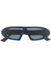 Dior Oblique Oval Acetate Sunglasses In Blue