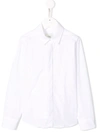 Fendi Kids' Classic Long-sleeved Shirt In White