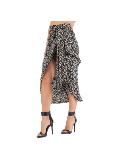 Isabel Marant Double Question Mark Maxi Skirt In Nero