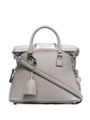 Maison Margiela Leather Tote Bag In Grey