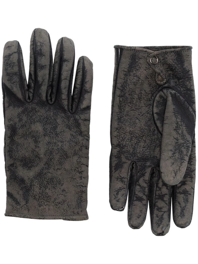Kagawa Gloves Grey Stone Washed Leather Gloves
