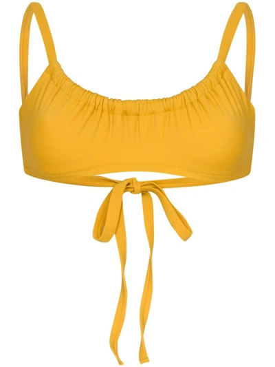 Araks Yash Gathered Bikini Top In Yellow