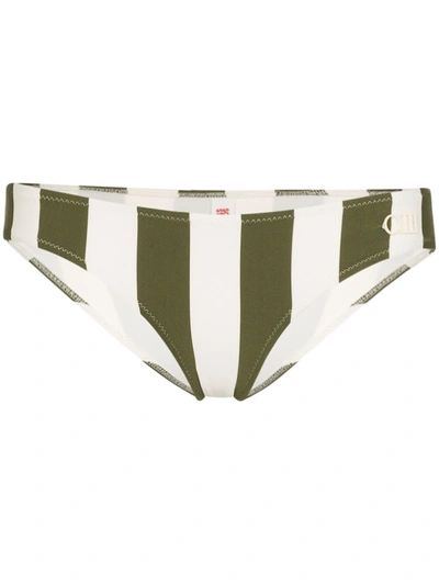Solid & Striped The Elle Striped Low-rise Bikini Briefs In Safari Stripe