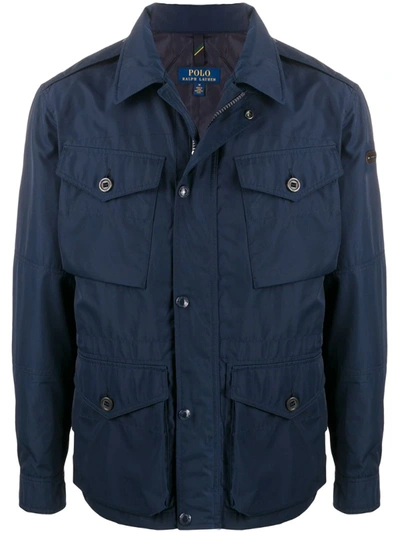 Polo Ralph Lauren Four-pocket Oxford Utility Jacket In Aviator Navy