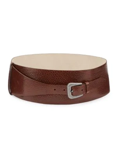 Brunello Cucinelli Wraparound Leather Belt In Beige