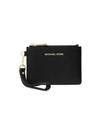 Michael Michael Kors Small Money Pieces Leather Coin Purse In Black