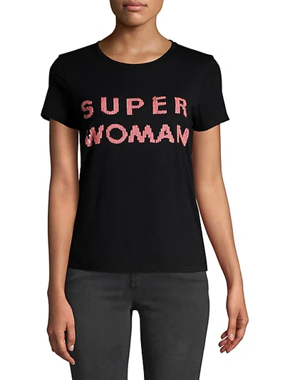 Alice And Olivia Super Woman Sequin Tee