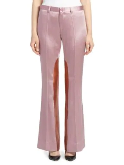 Each X Other Satin Colourblock Trousers In Dusty Pink