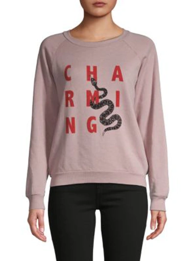 Wildfox Charming Biona Sweatshirt In Crush