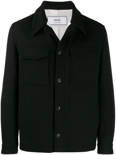 Ami Alexandre Mattiussi Buttoned Jacket In Black