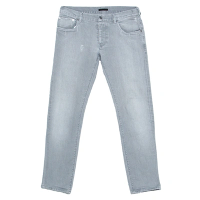 Pre-owned Prada Grey Denim Tapered Fit Jeans M