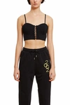 Callipygian Opening Ceremony Bra Top In Black