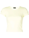Callipygian Opening Ceremony Contrast Stitch Tee In Yellow