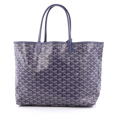 Pre-owned Goyard Saint Louis Tote Ine Pm Navy Blue