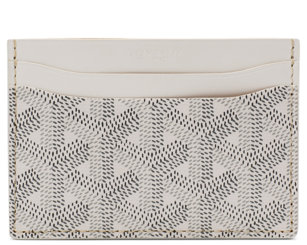 Pre Owned Goyard Saint Sulpice Card Holder Ine White Modesens